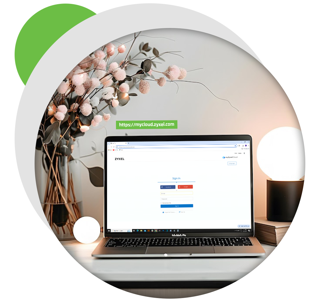 Zyxel Account Login via the app